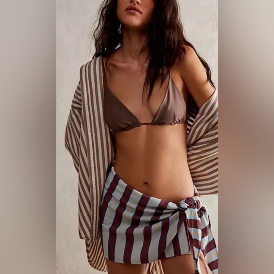 Free People Off Shore Sarong Cover Up Skirt